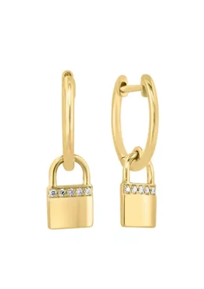 Diamond Earrings in 14K Yellow Gold
