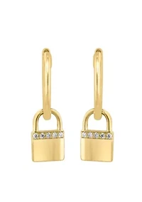 Diamond Earrings in 14K Yellow Gold