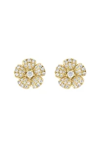 Diamond Earrings in 14K Yellow Gold