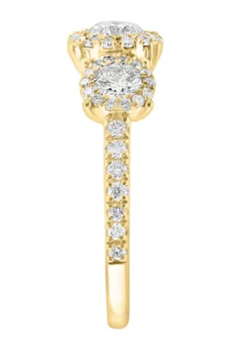 Lab Created Diamond Ring in 14K Yellow Gold