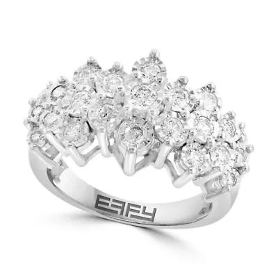 Diamond Ring in Sterling Silver