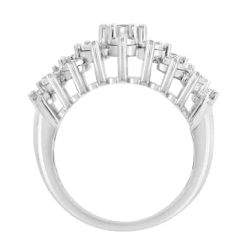 Diamond Ring in Sterling Silver