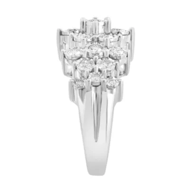 Diamond Ring in Sterling Silver