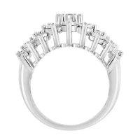 Diamond Ring in Sterling Silver