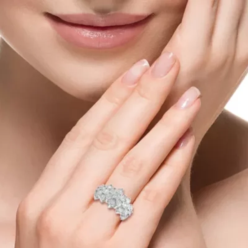 Diamond Ring in Sterling Silver