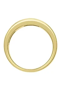 White And Black Diamond Ring In 14K Yellow Gold