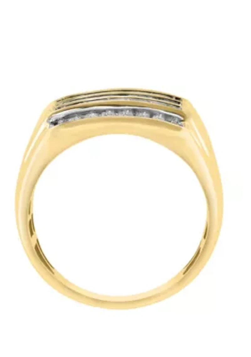Diamond Ring In 10K Yellow Gold