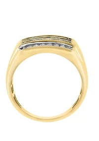 Diamond Ring In 10K Yellow Gold
