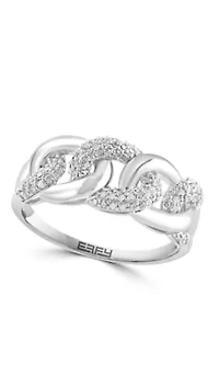 Diamond Ring in Sterling Silver