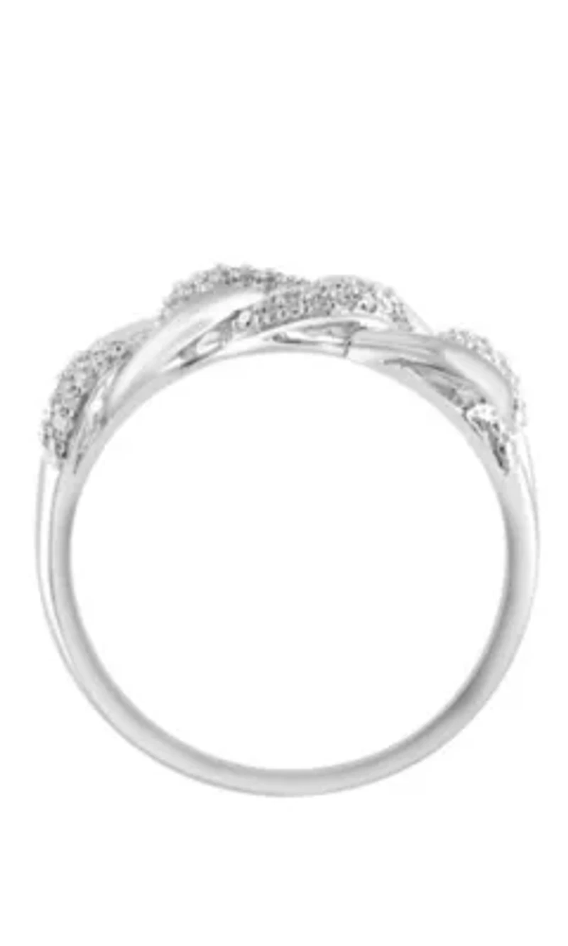 Diamond Ring in Sterling Silver