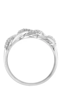 Diamond Ring in Sterling Silver