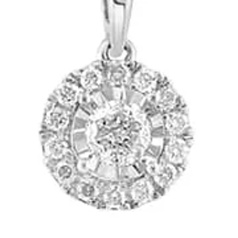 Diamond Pendant in Sterling Silver