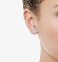 1/2 ct. t.w. Natural Diamond Cluster Earring set in 925 Sterling Silver