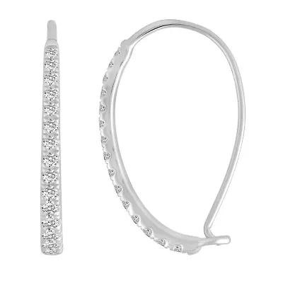 1/2 ct. t.w. Natural Diamond Hoop Earring set in 925 Sterling Silver