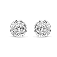 1/2Ctw Diamond Stud Earrings Set in 925 Sterling Silver