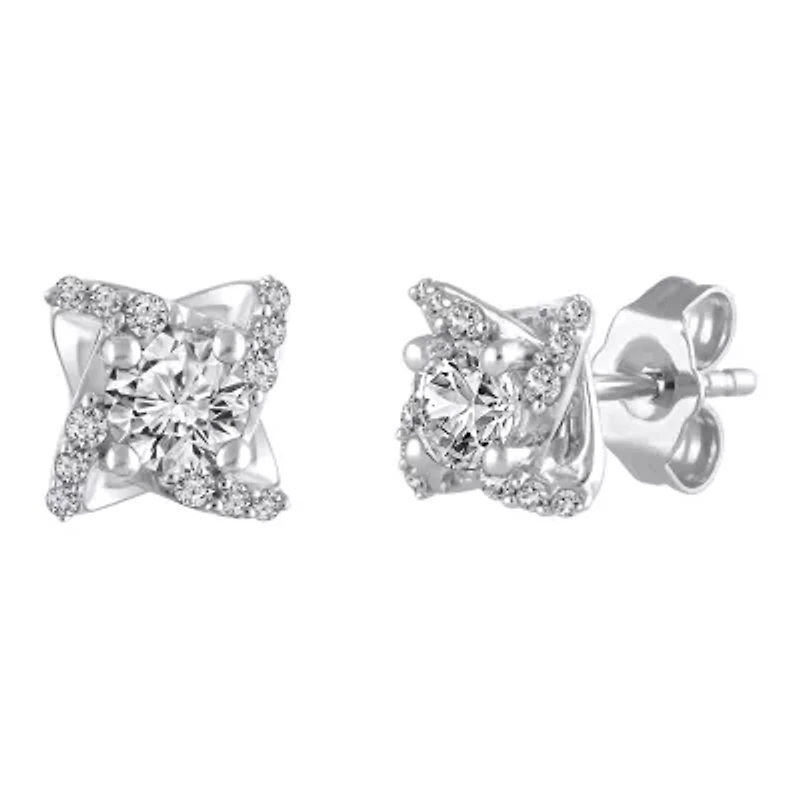 Ctw Diamond Earring in 14k white gold