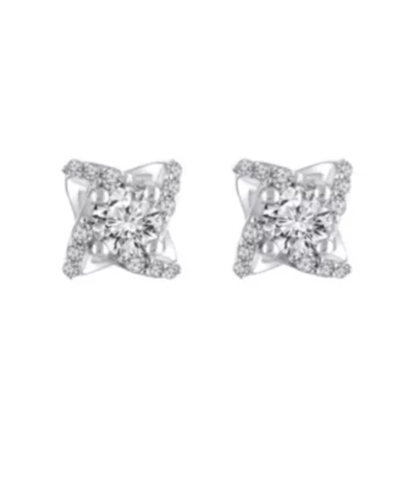 Ctw Diamond Earring in 14k white gold