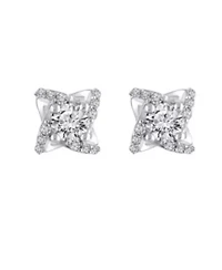 Ctw Diamond Earring in 14k white gold