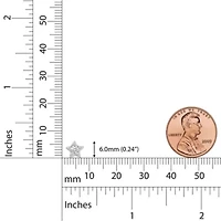 1/4 Ctw Natural Diamond Stud Earrings set in 925 Sterling Silver (STAR)