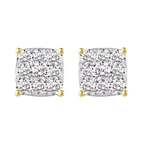 Lab Created Carat tw Lab Grown Diamond Earring set in 14K Gold 18 Inches