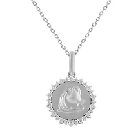 1/3CTW DIA AQUARIUS PENDANT IN STERLING SILVER