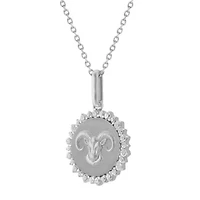 1/3CTW DIA ARIES PENDANT IN STERLING SILVER