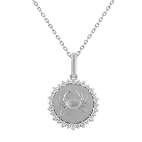 1/3CTW DIA CANCER PENDANT IN STERLING SILVER