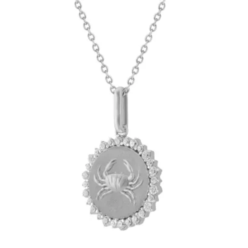 1/3CTW DIA CANCER PENDANT IN STERLING SILVER