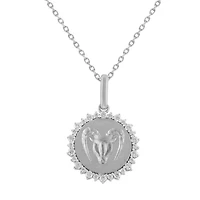1/3CTW DIA CAPRICORN PENDANT IN STERLING SILVER