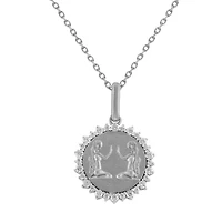 1/3CTW DIA GEMINI PENDANT IN STERLING SILVER
