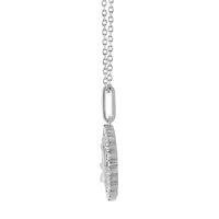 1/3CTW DIA LIBRA PENDANT IN STERLING SILVER