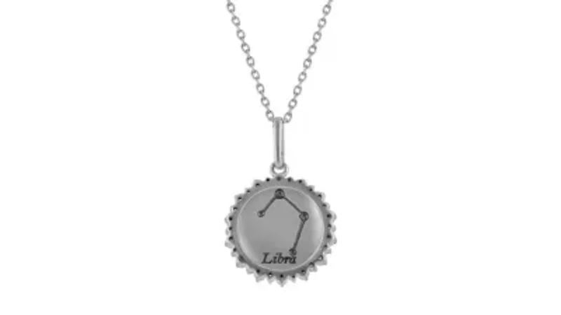1/3CTW DIA LIBRA PENDANT IN STERLING SILVER