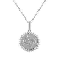 1/3CTW DIA PISCES PENDANT IN STERLING SILVER
