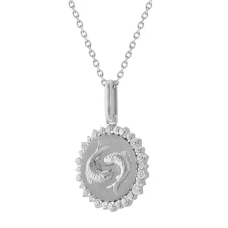 1/3CTW DIA PISCES PENDANT IN STERLING SILVER