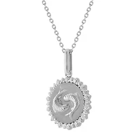 1/3CTW DIA PISCES PENDANT IN STERLING SILVER