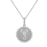 1/3CTW DIA SCORPIO PENDANT IN STERLING SILVER