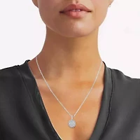 1/4Ctw Medallion Honey Bee Diamond Pendant in 925 Sterling Silver with 18" Cable Chain