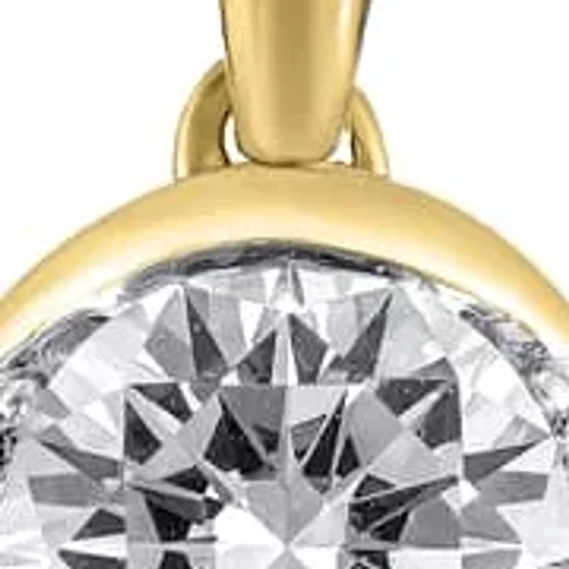 1/2 Carat tw Diamond Necklace set in 14K Yellow Gold 18 Inches