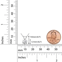 Lab Created IGI Certified 1.00 Carat tw Lab Grown Diamond Solitaire Necklace set in 14K White Gold 18 Inches