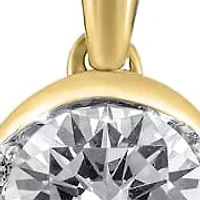 Lab Created 1/2 Carat tw Lab Grown Diamond Necklace set in 14K Yellow Gold 18 Inches