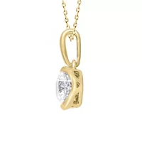 Lab Created 1/2 Carat tw Lab Grown Diamond Necklace set in 14K Yellow Gold 18 Inches