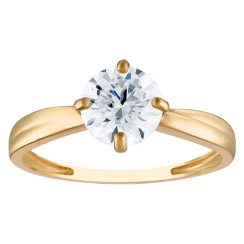 Lab Created 10K Gold Moissanite Ring