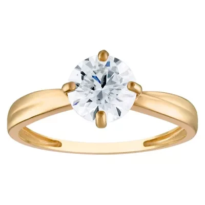 Lab Created 10K Gold Moissanite Ring