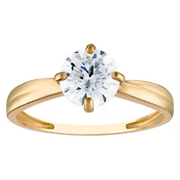 Lab Created 10K Gold Moissanite Ring