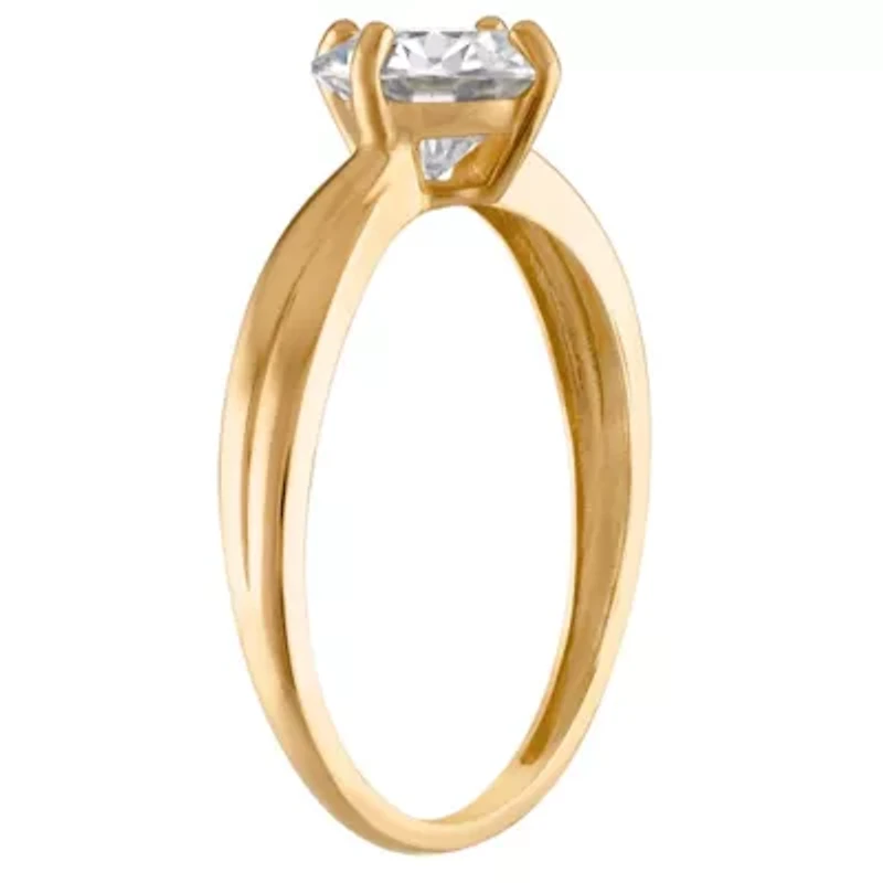 Lab Created 10K Gold Moissanite Ring
