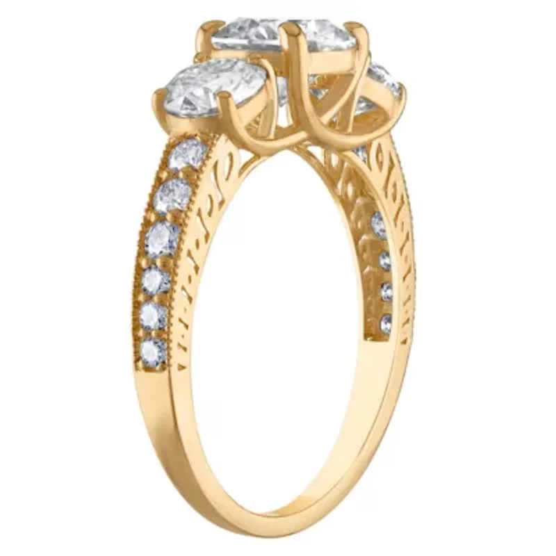 Lab Created 10K Gold Moissanite Ring