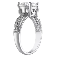 Lab Created Sterling Silver Moissanite Ring