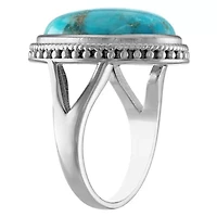 Sterling Silver Copper Turquoise Ring