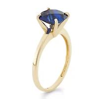 Lab Created 10K Gold Sapphire Solitaire Ring