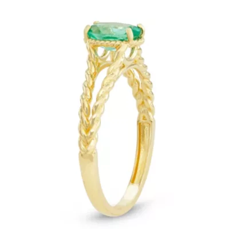 10K Gold Emerald Ring